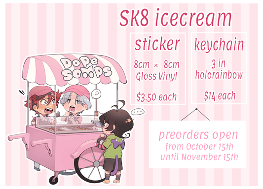 Sk8ter Ice Cream Keychain